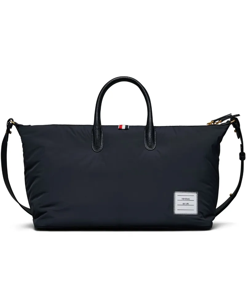 Thom Browne Tasche mit Logo-Patch - Schwarz Schwarz