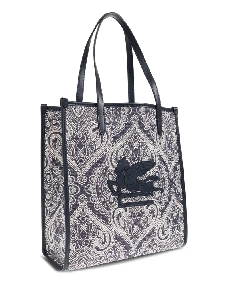 Etro Mittelgroßer Love Trotter Tote Bag mit Paisleymuster - Blau Blau