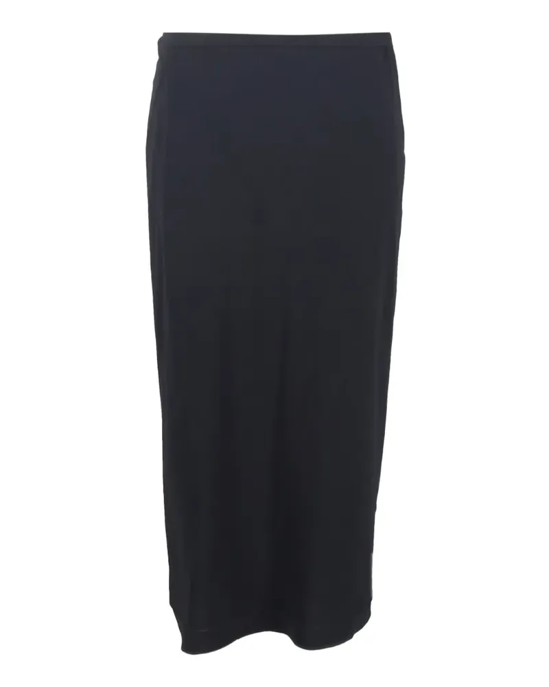 Max Mara Midi-Bleistiftrock mit Schlitz - Schwarz Schwarz