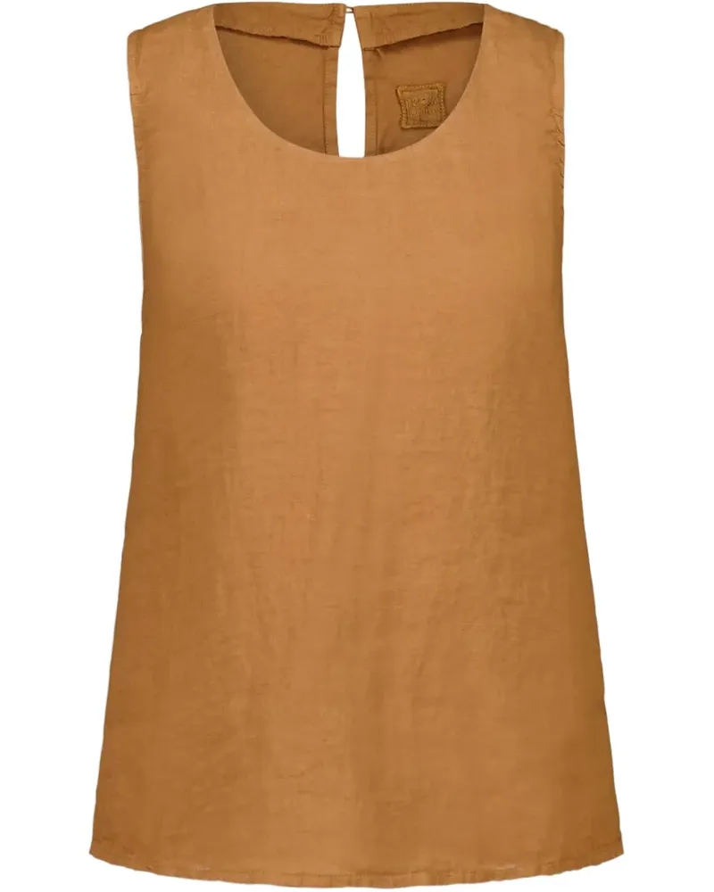 120% Lino Trägershirt aus Leinen - Braun Braun