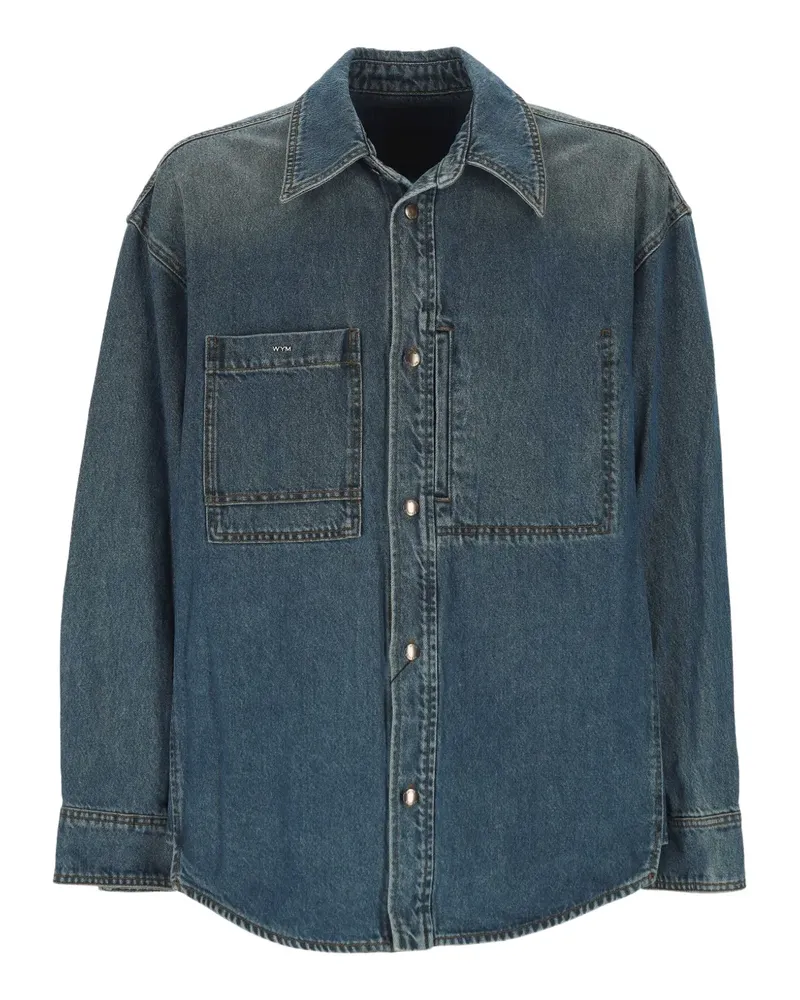 Wooyoungmi Jeanshemd mit Blumen-Print - Blau Blau