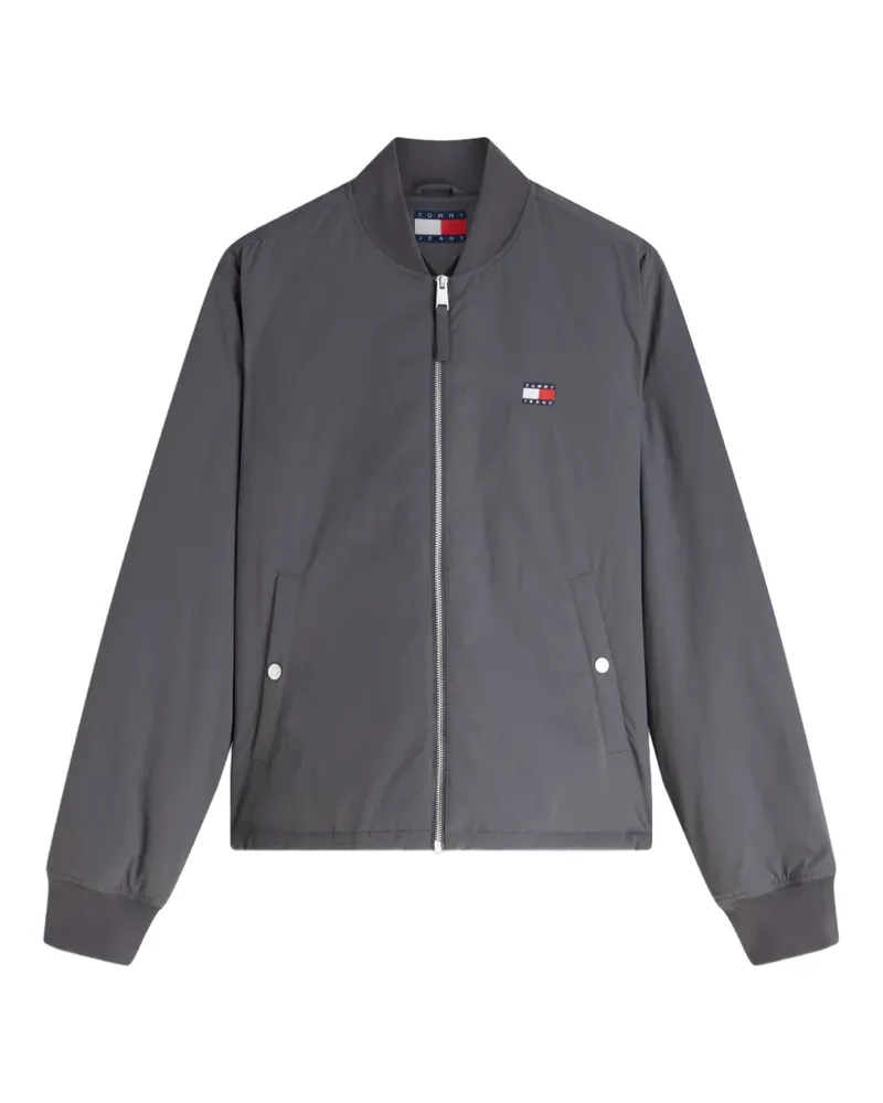 Tommy Hilfiger logo-patch zip-up bomber jacket - Grau Grau