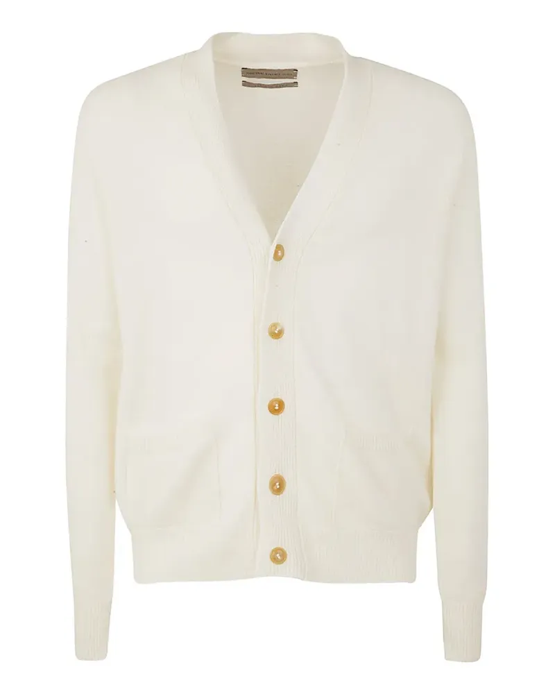 Original Vintage Style button v-neck cardigan - Nude Nude