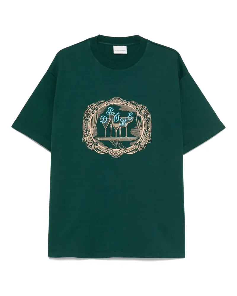 Drôle de Monsieur T-Shirt mit Brillen-Print - Grün Grün