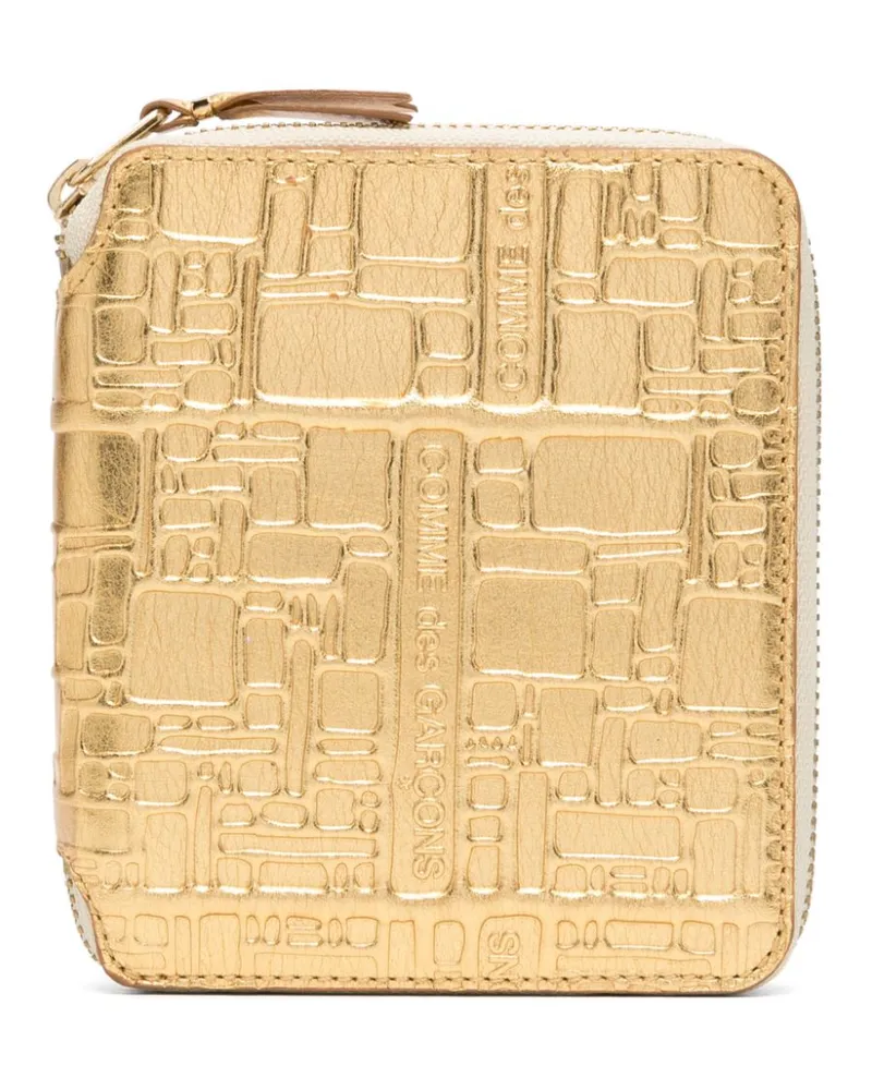 Comme des Garçons Portemonnaie mit Logo-Prägung - Gold Gold