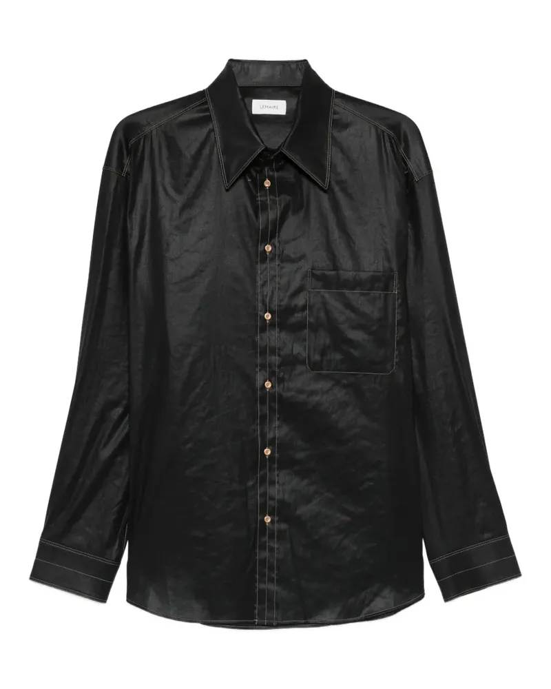 Christophe Lemaire pocket topstitching shirt - Schwarz Schwarz