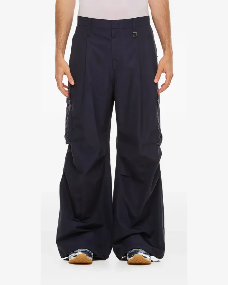 Wooyoungmi Cargohose mit Falten - Blau Blau