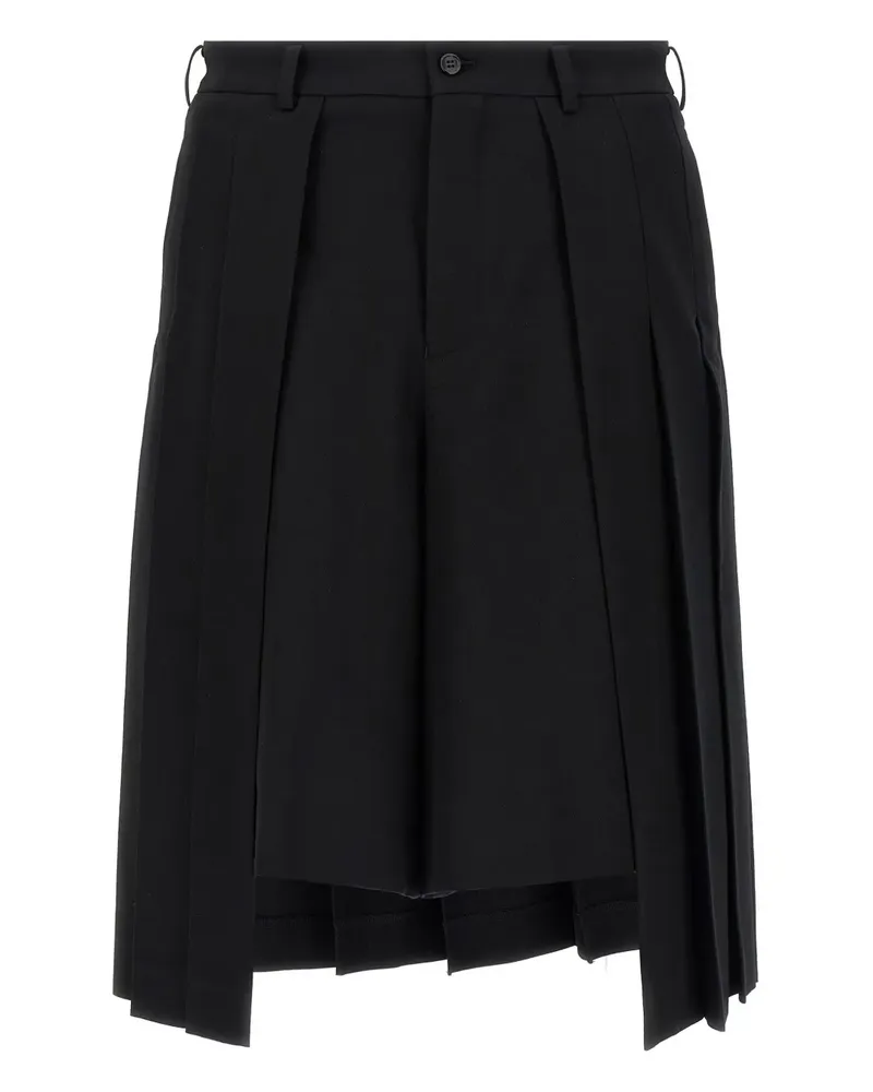 Comme des Garçons Bermudas mit Falten - Schwarz Schwarz