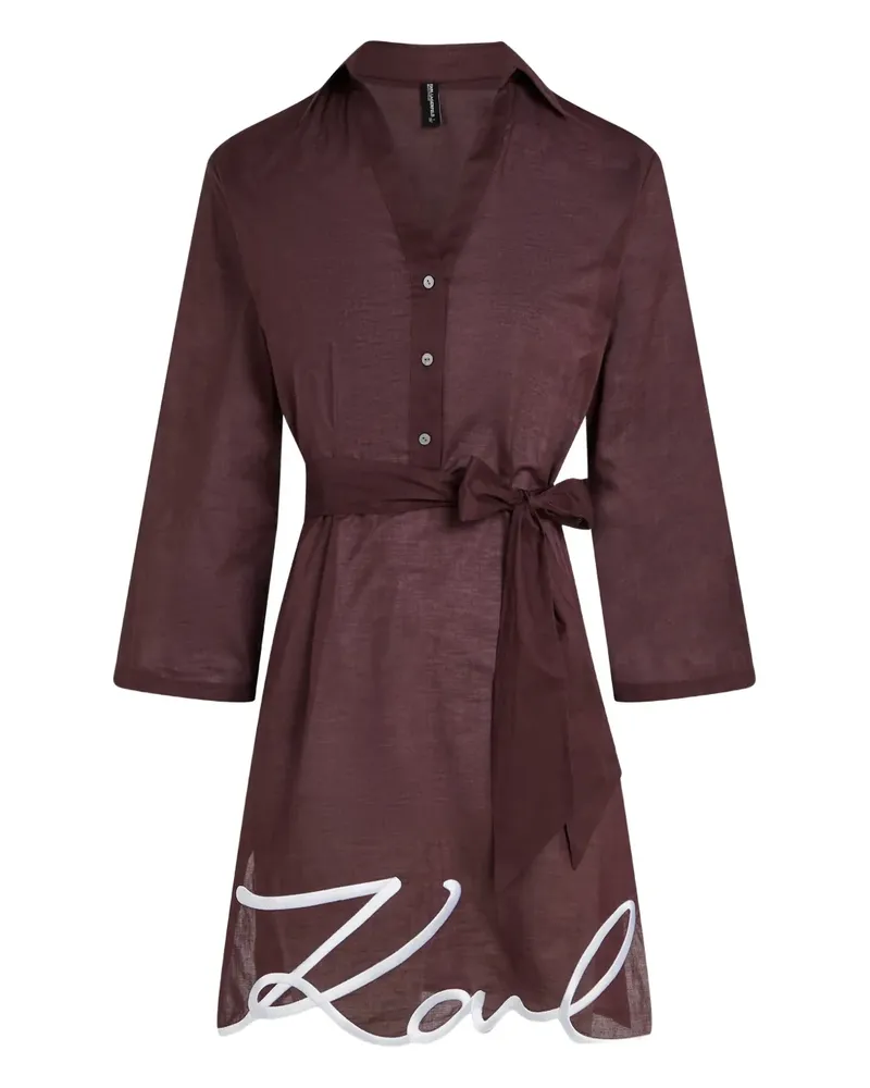 Karl Lagerfeld Signature Strandkleid - Rot Rot