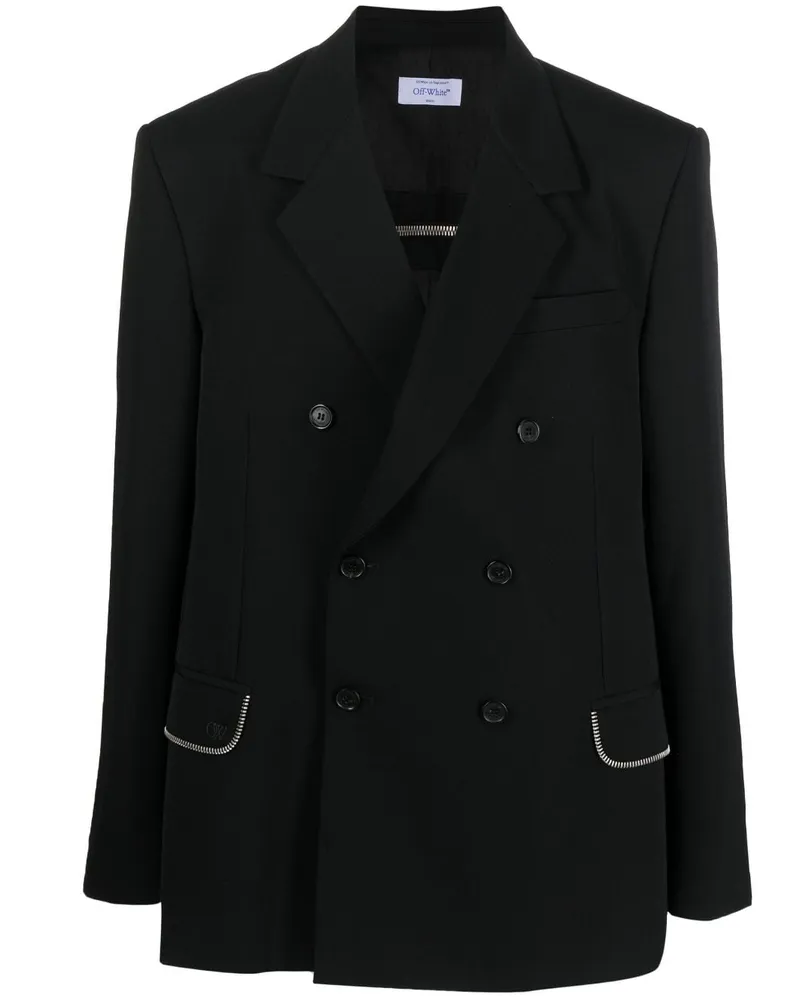 OFF-WHITE Doppelreihiges Sakko - Schwarz Schwarz