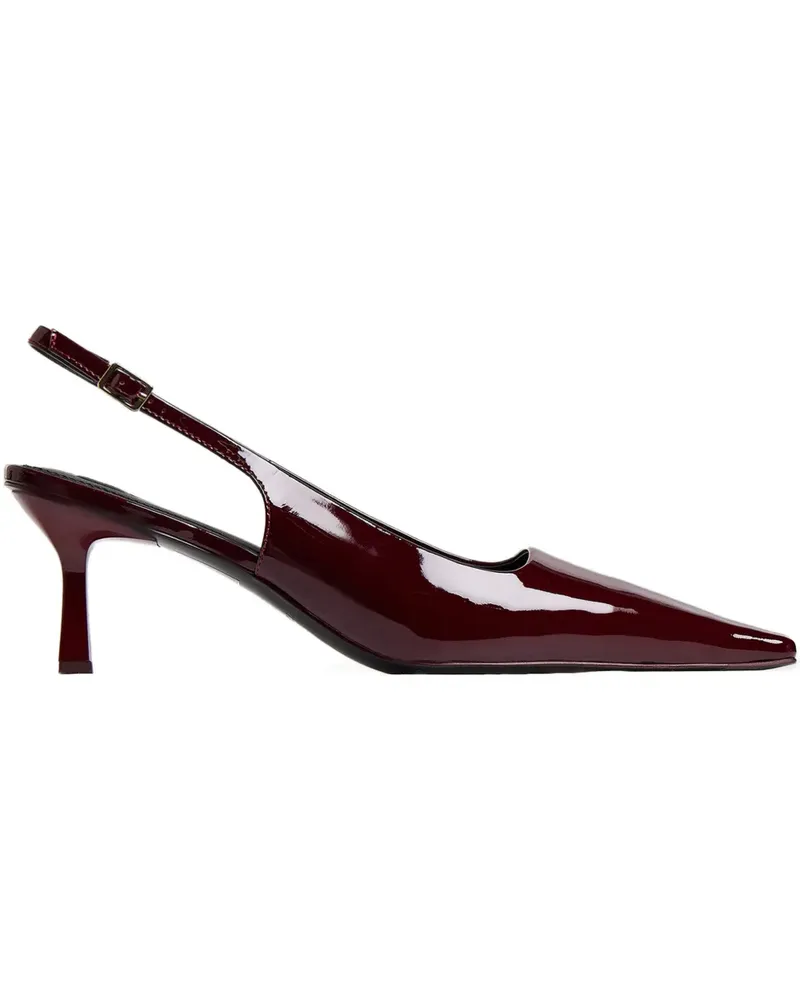 12 STOREEZ Slingback-Pumps aus Lackleder - Rot Rot