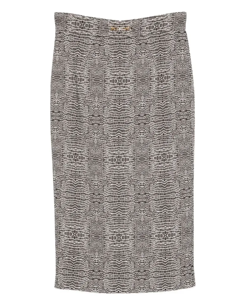 Elisabetta Franchi Rock mit Python-Print - Nude Nude