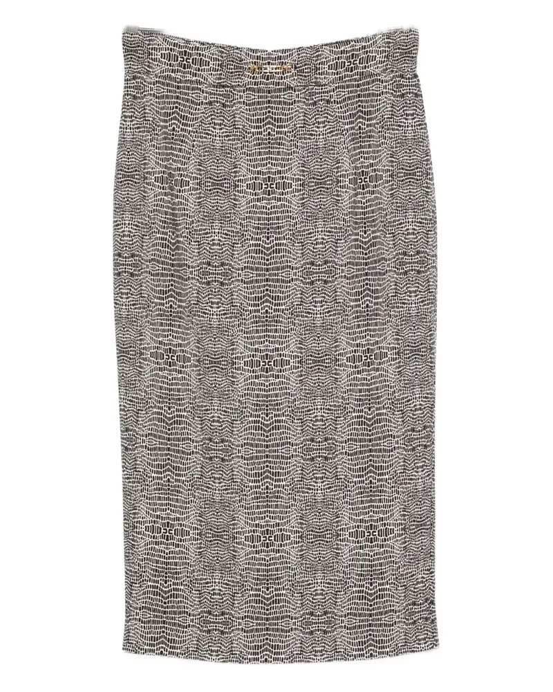 Elisabetta Franchi python-print skirt - Nude Nude