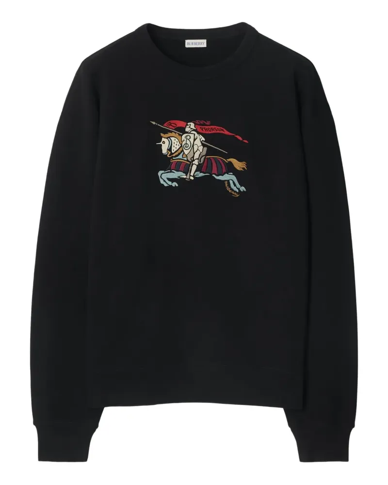 Burberry Sweatshirt mit Ritteremblem-Print - Schwarz Schwarz