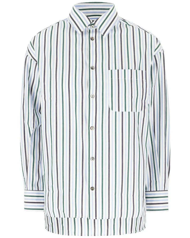 A.P.C. Gestreiftes Hemd - Weiß Weiß