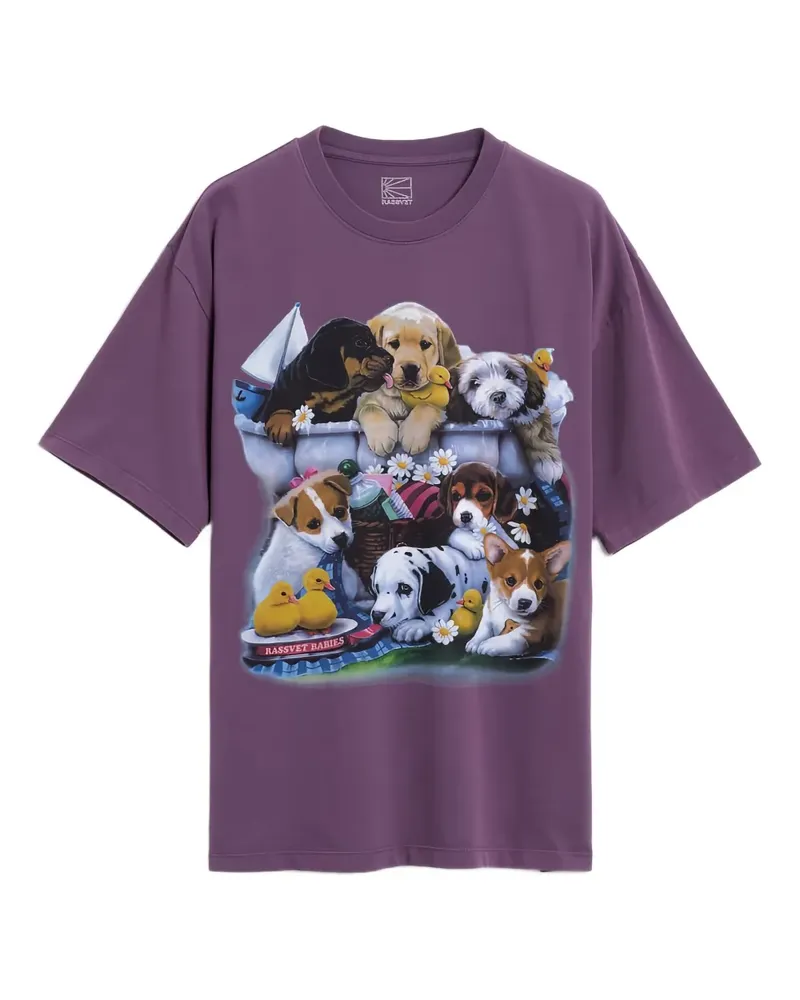 PACCBET RASSVET T-Shirt mit grafischem Print - Violett Violett