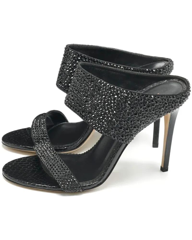 Le Silla snakeskin-embossed sandals - Schwarz Schwarz