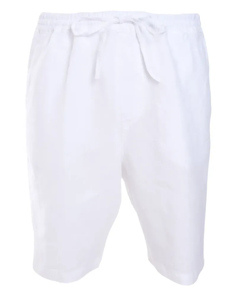 120% Lino Shorts aus Leinen mit Kordelzug - Weiß Weiß