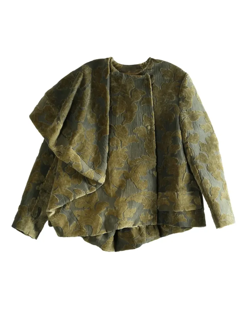 Uma Wang draped oversized jacket - Grün Grün