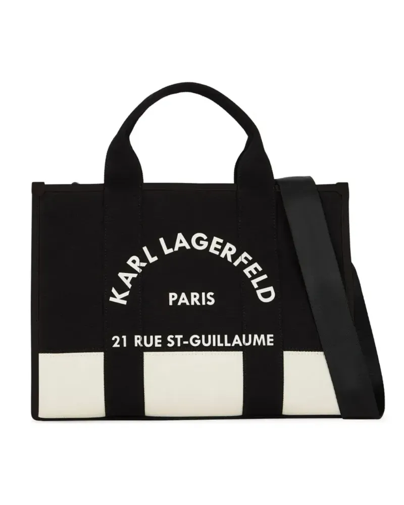 Karl Lagerfeld Tote Bag aus Canvas - Schwarz Schwarz