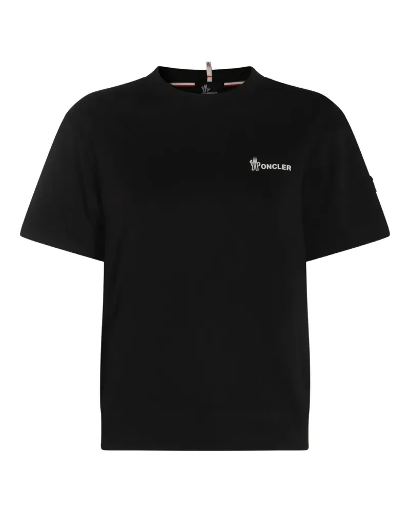 Moncler T-Shirt mit Logo - Schwarz Schwarz