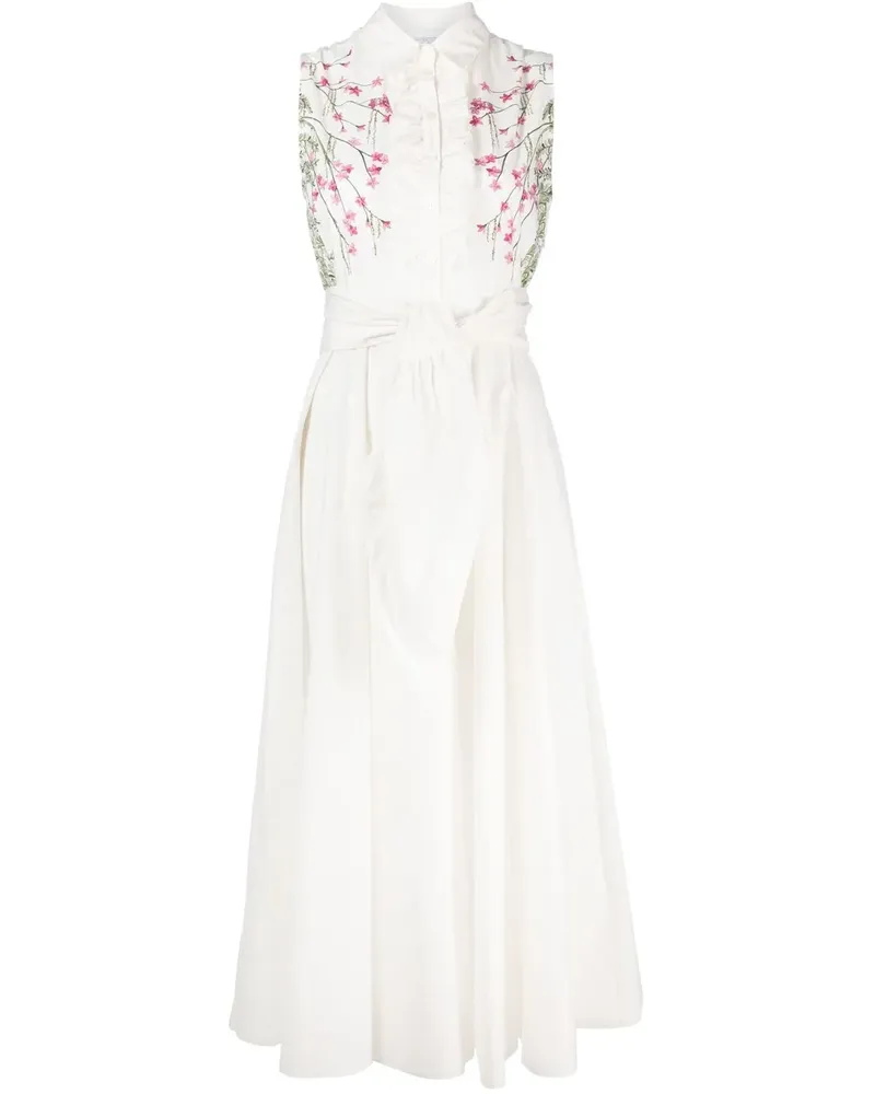 Giambattista Valli Ramage Kleid mit Gürtel - Weiß Weiß