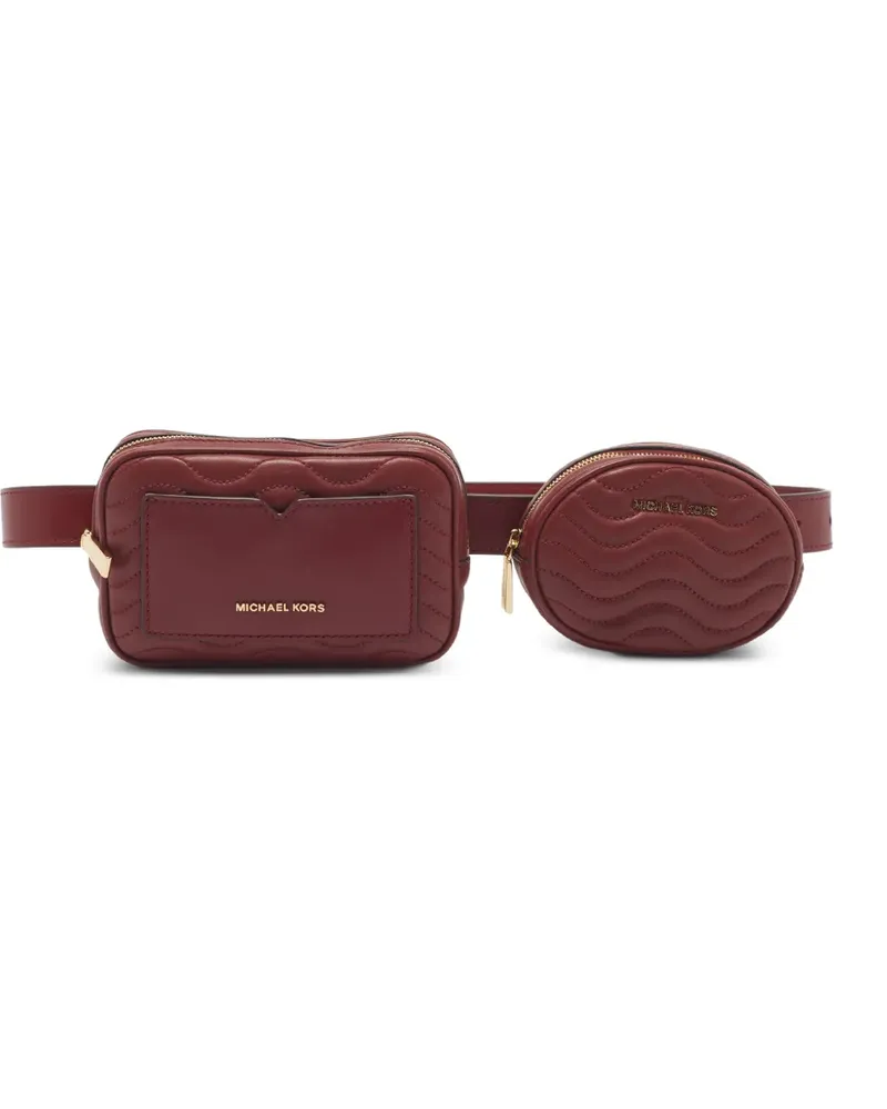 Michael Kors quilted double pouch belt bag - Rot Rot