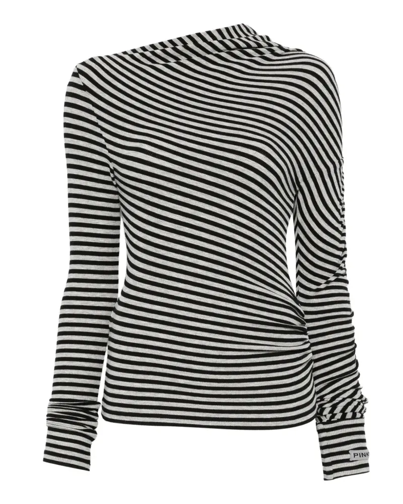 Pinko Drapierter Rock mit Streifen - Grau Grau