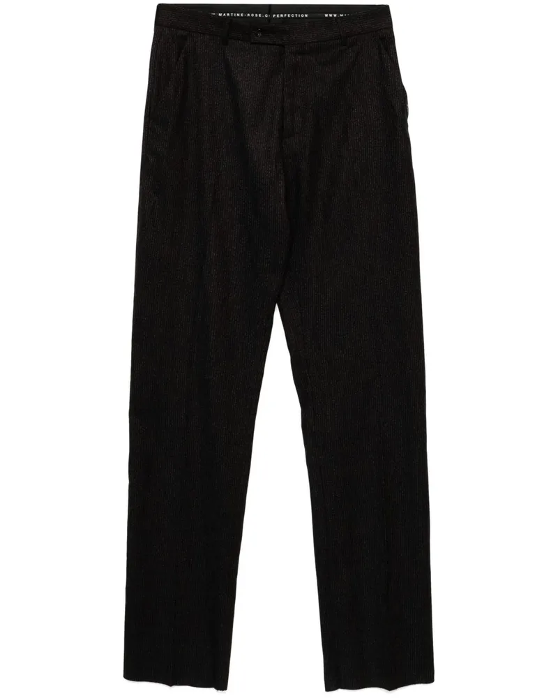 Martine Rose Gestreifte Straight-Leg-Hose - Schwarz Schwarz