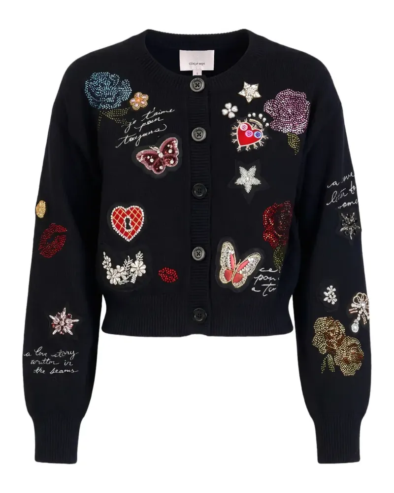 Cinq à Sept Verzierter Lisette Cardigan - Schwarz Schwarz