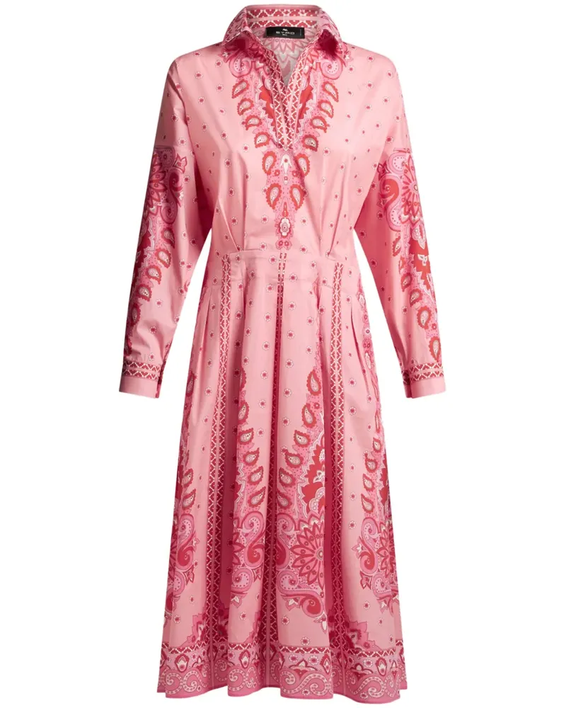 Etro Hemdkleid mit Paisley-Print - Rosa Rosa