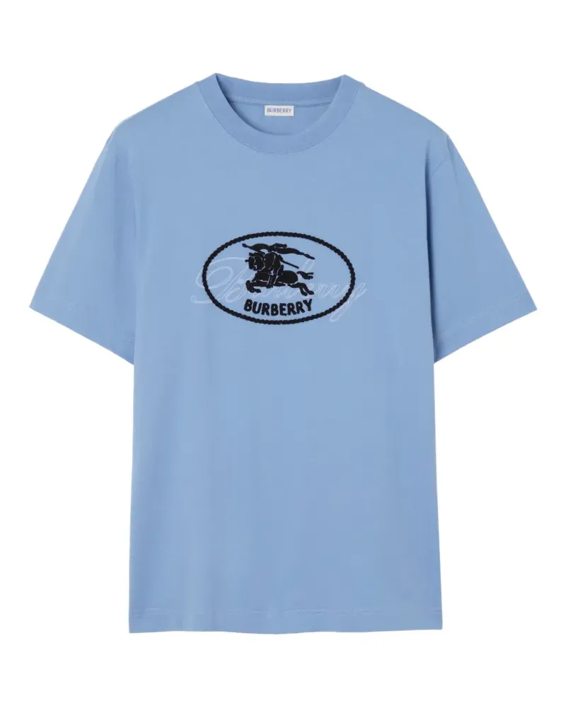 Burberry Knight stamp cotton T-shirt - Blau Blau