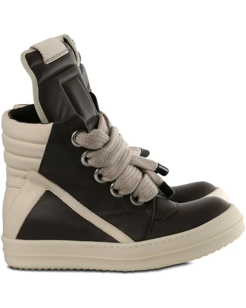 Rick Owens leather high-top sneakers - Schwarz Schwarz