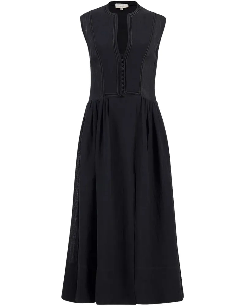 Zeus + Dione Fermeli Midikleid - Schwarz Schwarz