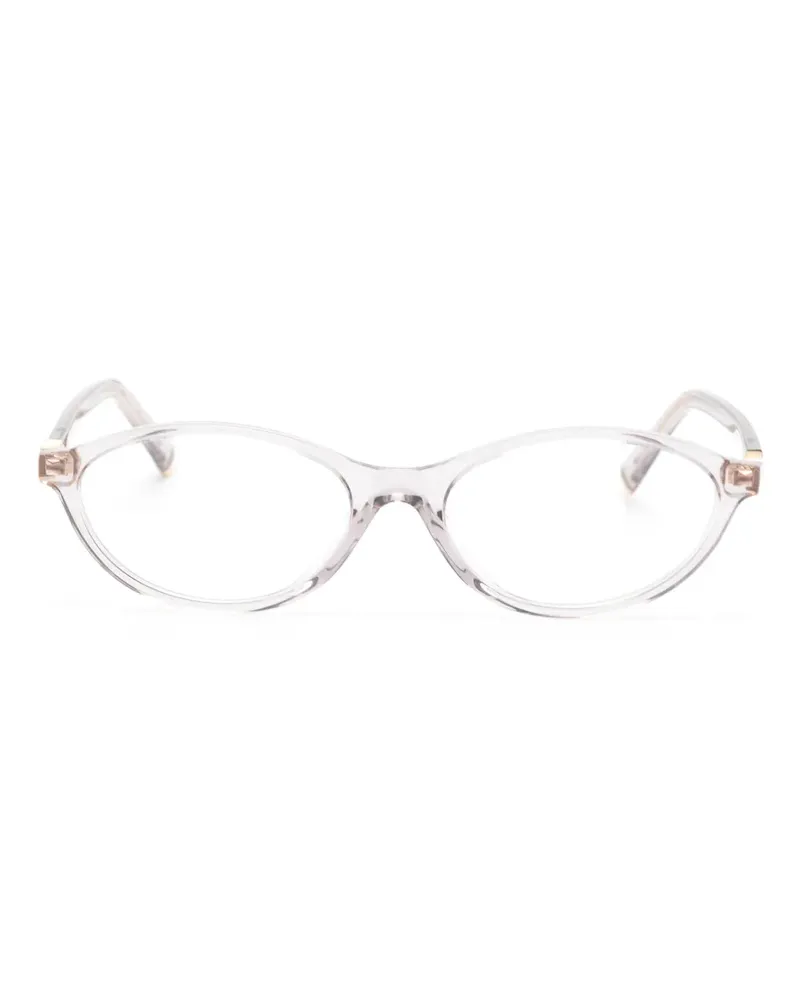 Miu Miu logo-lettering oval-frame glasses - Violett Violett