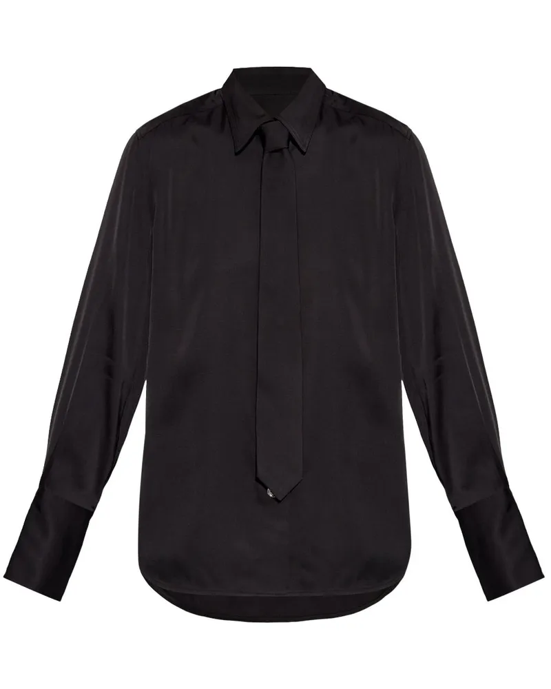 Paul Smith Hemd mit Schleifenkragen - Schwarz Schwarz
