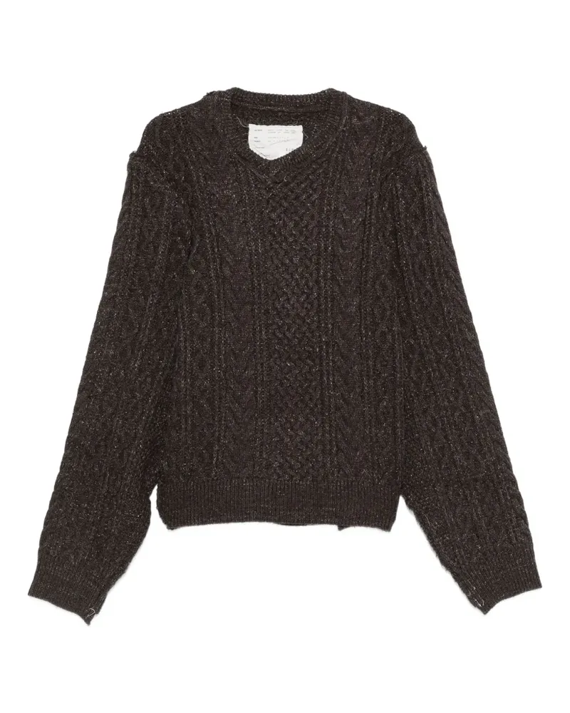 Camiel Fortgens Pullover mit Zopfmuster - Braun Braun