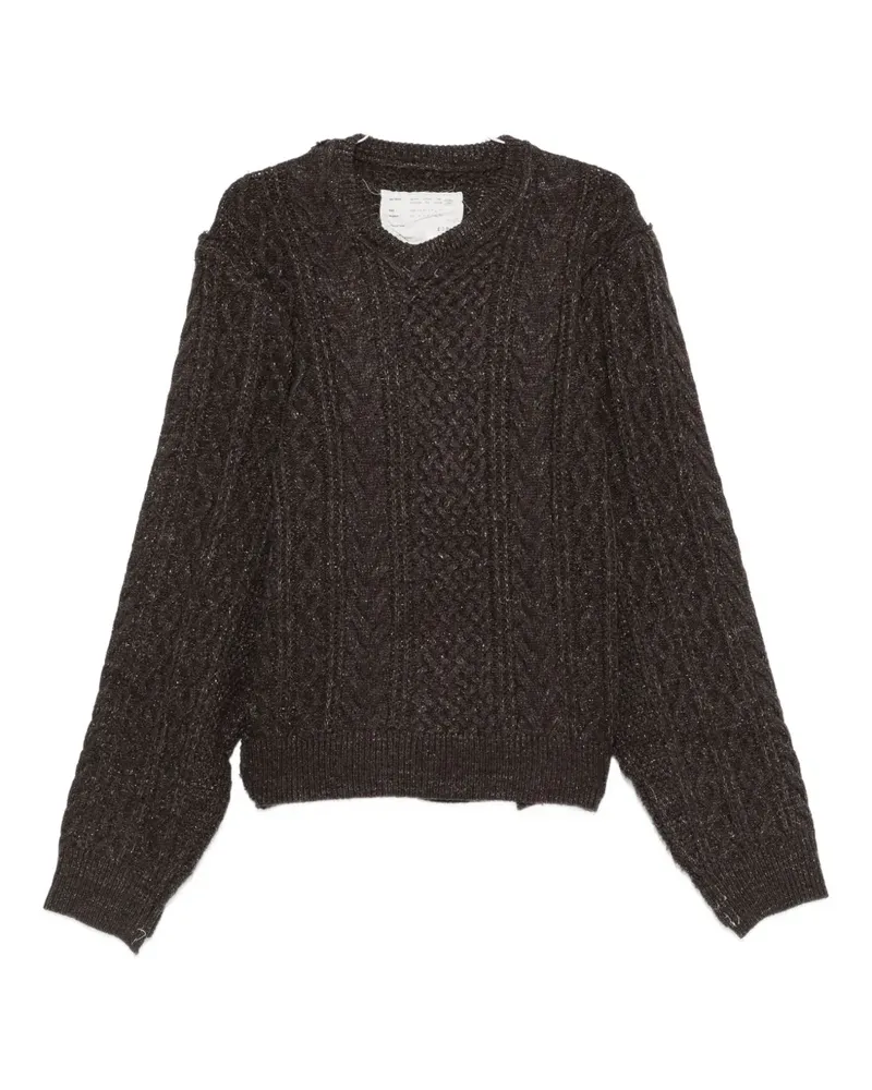 Camiel Fortgens Pullover mit Zopfmuster - Braun Braun
