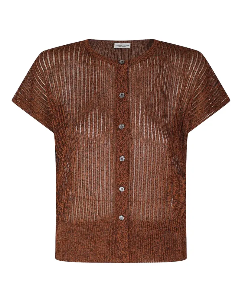 Roberto Collina open-knit cardigan - Braun Braun