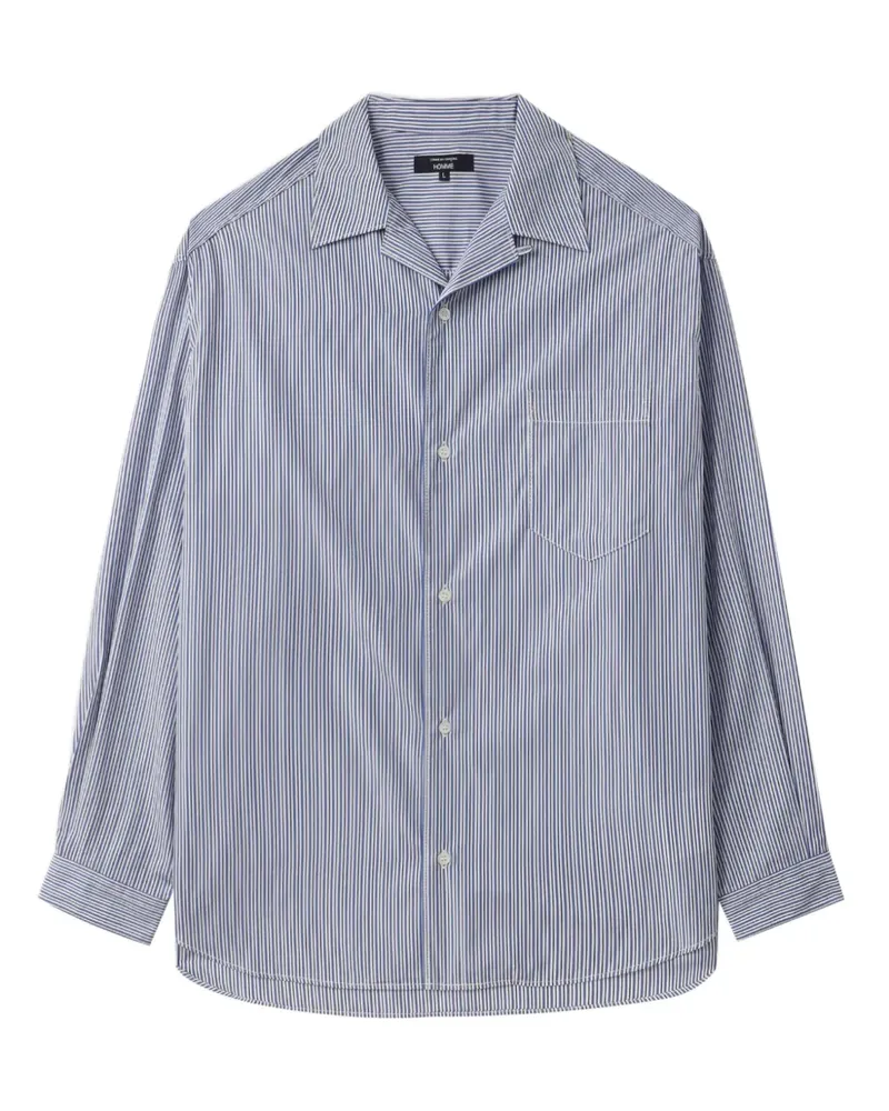 Comme des Garçons Gestreiftes Hemd - Blau Blau