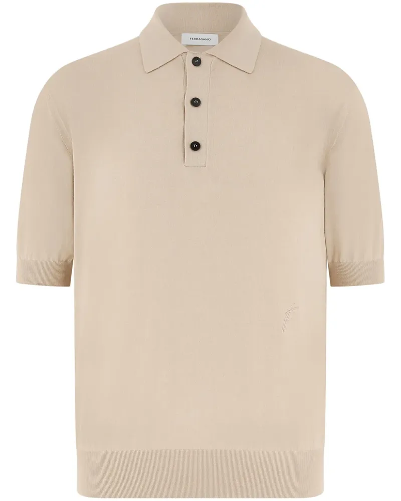 Ferragamo Poloshirt mit Logo-Stickerei - Grau Grau