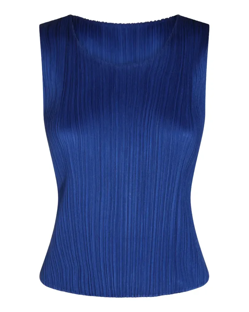 Issey Miyake Plissierter Trägershirt - Blau Blau
