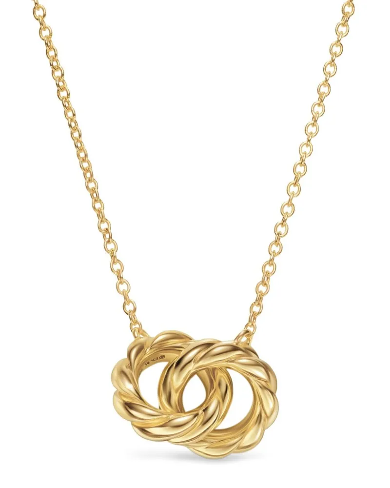 David Yurman 18kt Sculpted Cable Gelbgoldhalskette 2mm Gold