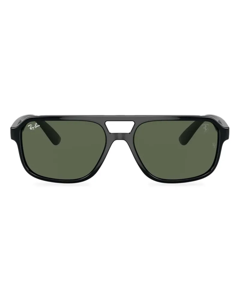 Ray Ban Sonnenbrille mit Shield-Gestell - Schwarz Schwarz