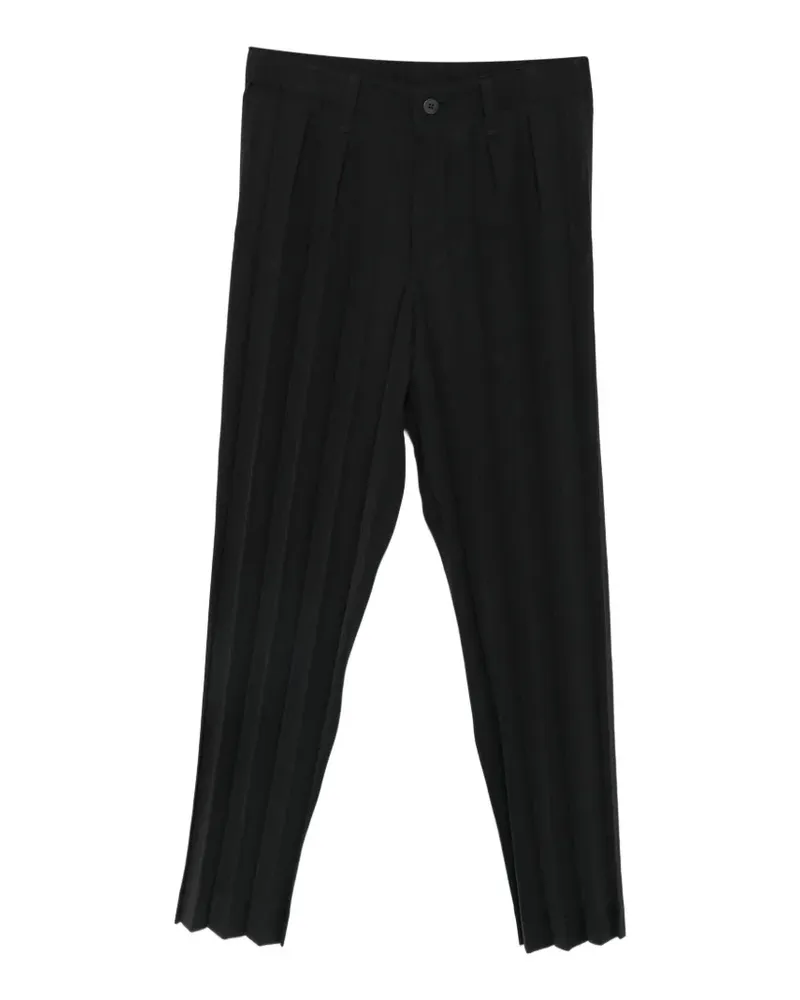 Issey Miyake Edge Ensemble Hose mit Bundfalten - Schwarz Schwarz