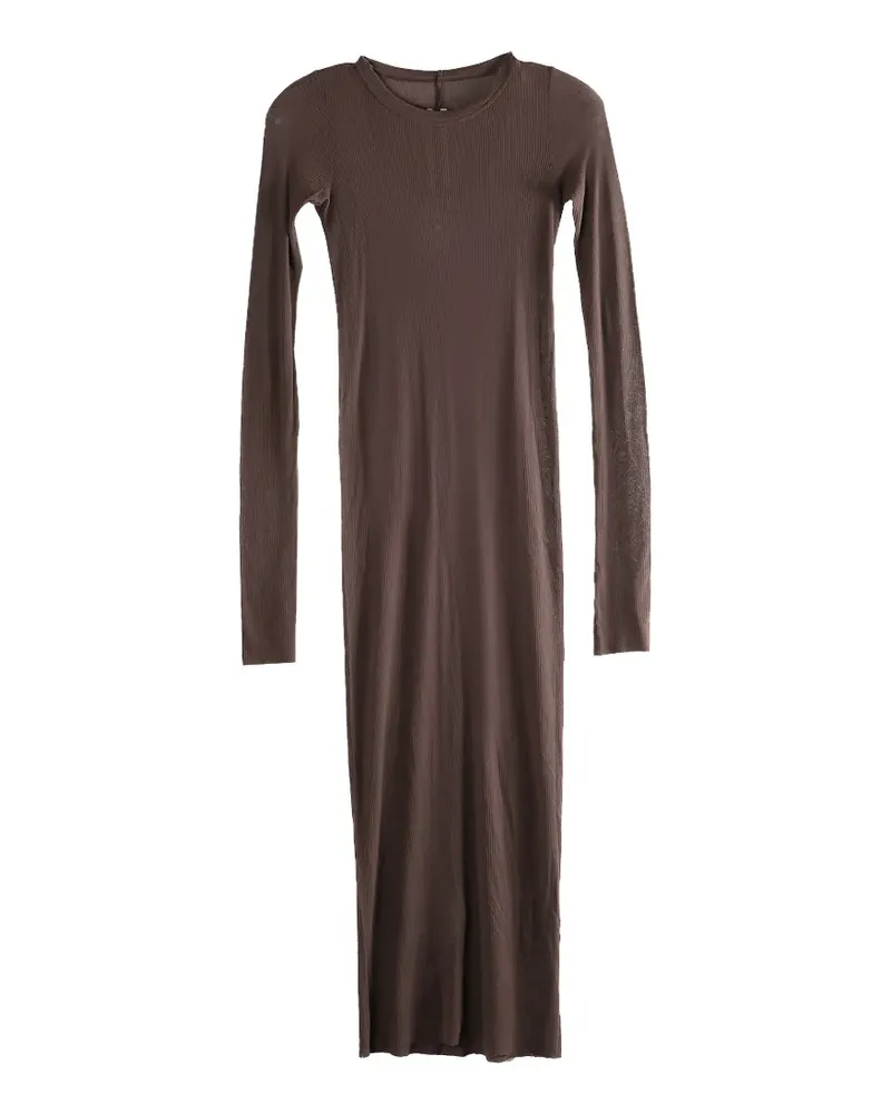 Rick Owens Fein geripptes Kleid - Braun Braun