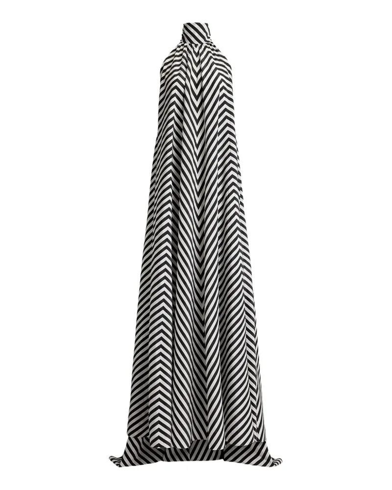 Ralph Lauren Piper chevron-pattern halterneck maxi dress - Schwarz Schwarz