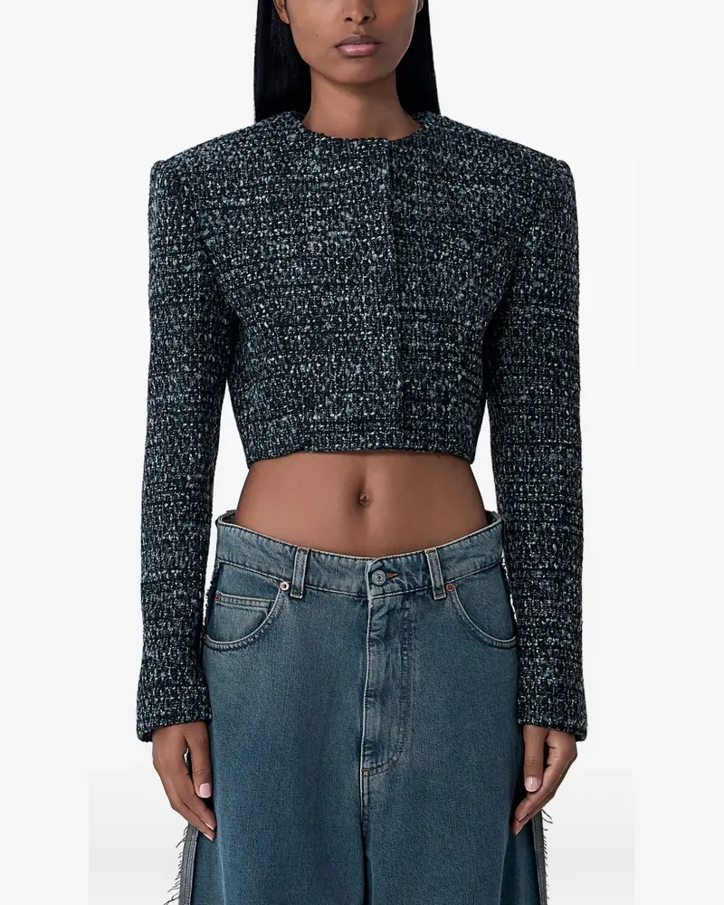 Diesel G-Crop-G Cropped-Jacke aus Tweed - Schwarz Schwarz