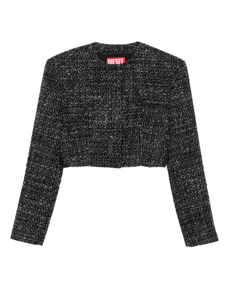 Diesel G-Crop-G Cropped-Jacke aus Tweed - Schwarz Schwarz