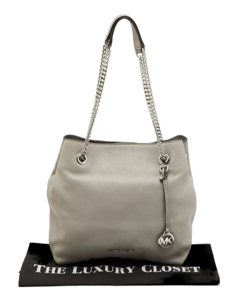 Michael Kors Jet Set leather tote bag - Grau Grau